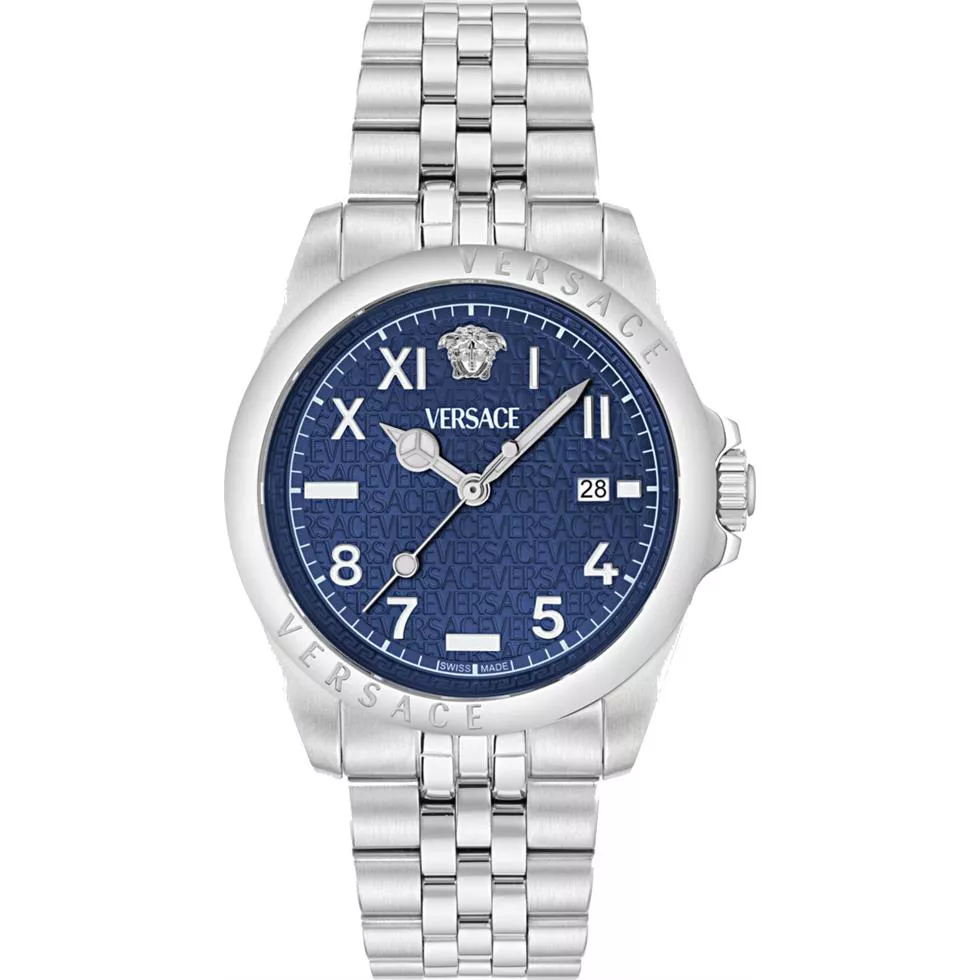 Versace Anteo Blue -Tone Watch 41mm