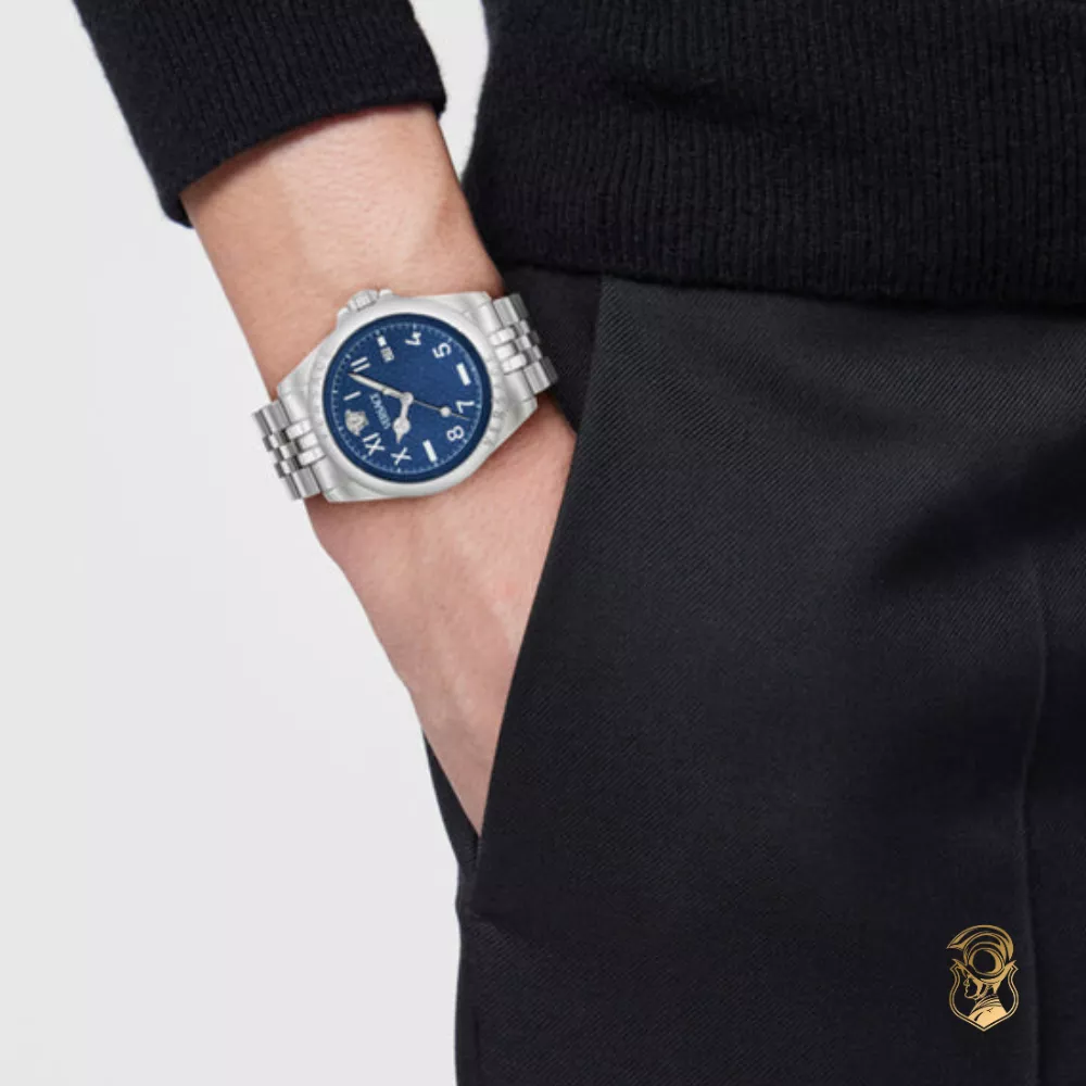 Versace Anteo Blue -Tone Watch 41mm