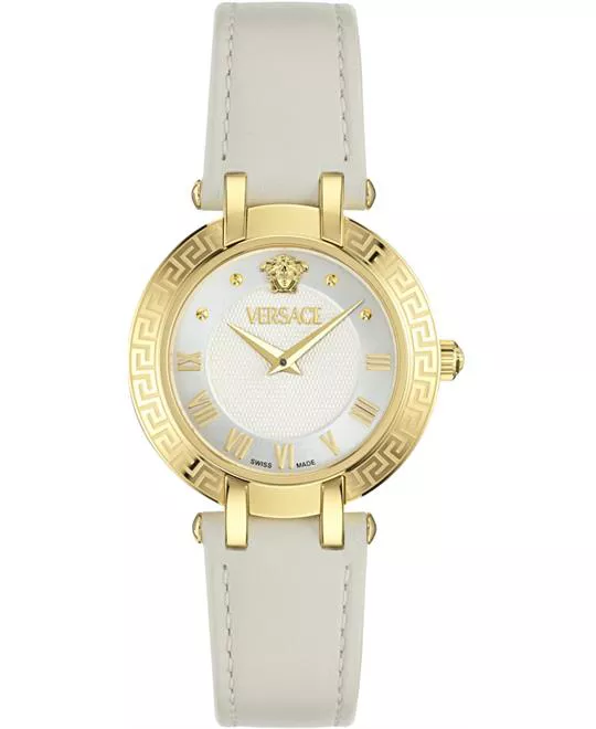 Versace Antlia Leather Watch 34mm