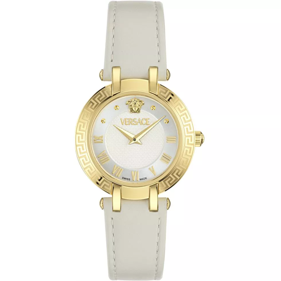 Versace Antlia Leather Watch 34mm