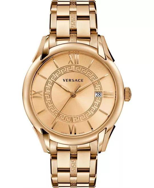 Versace APOLLO Rose Gold Date Watch 42mm