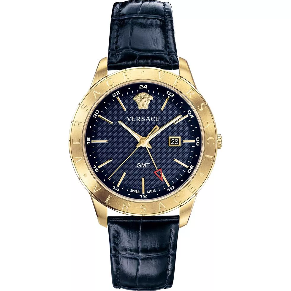 Versace Business Slim Swiss Blue Watch 43mm