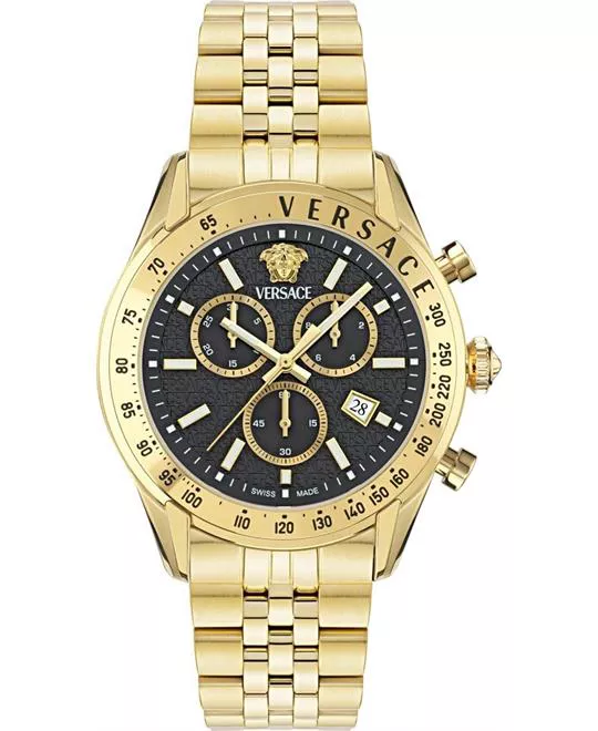 Versace Chrono Master Gold Watch 44mm