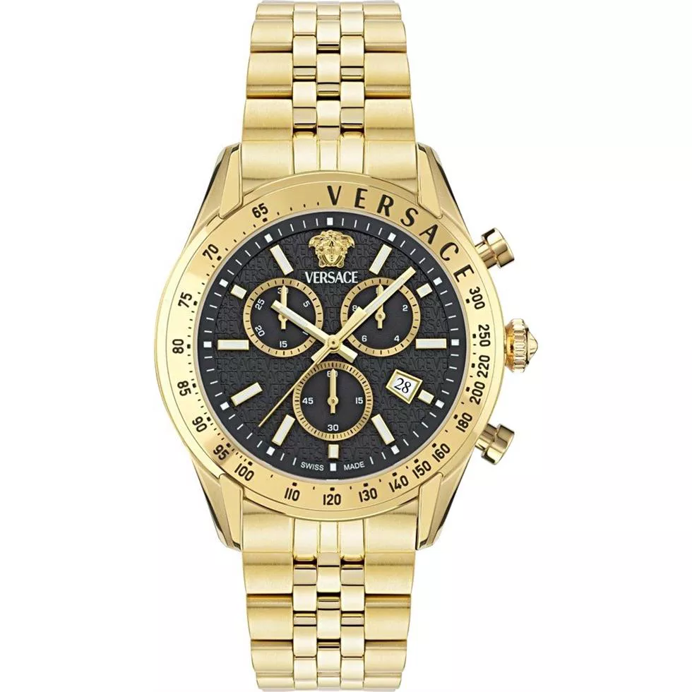 Versace Chrono Master Gold Watch 44mm