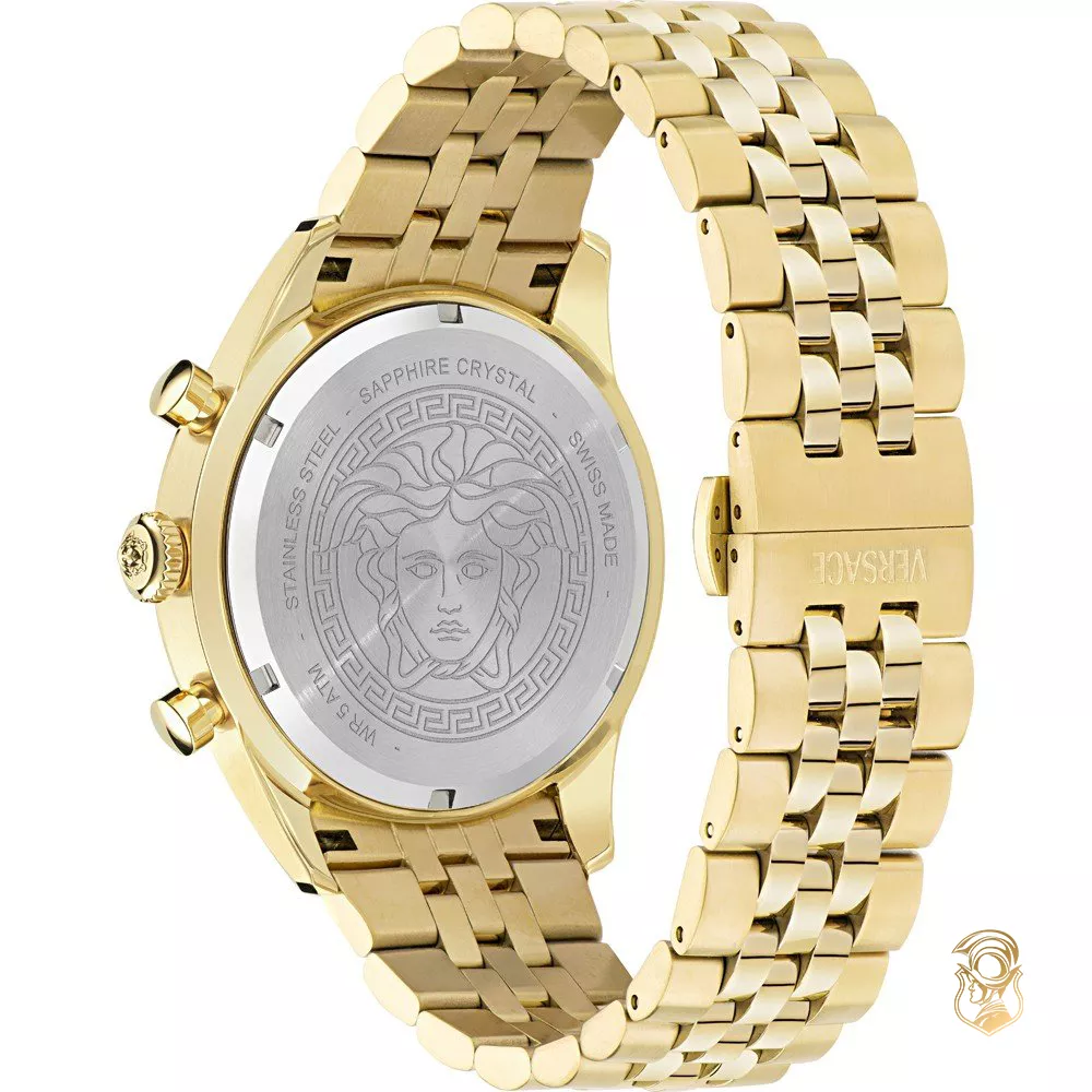 Versace Chrono Master Gold Watch 44mm