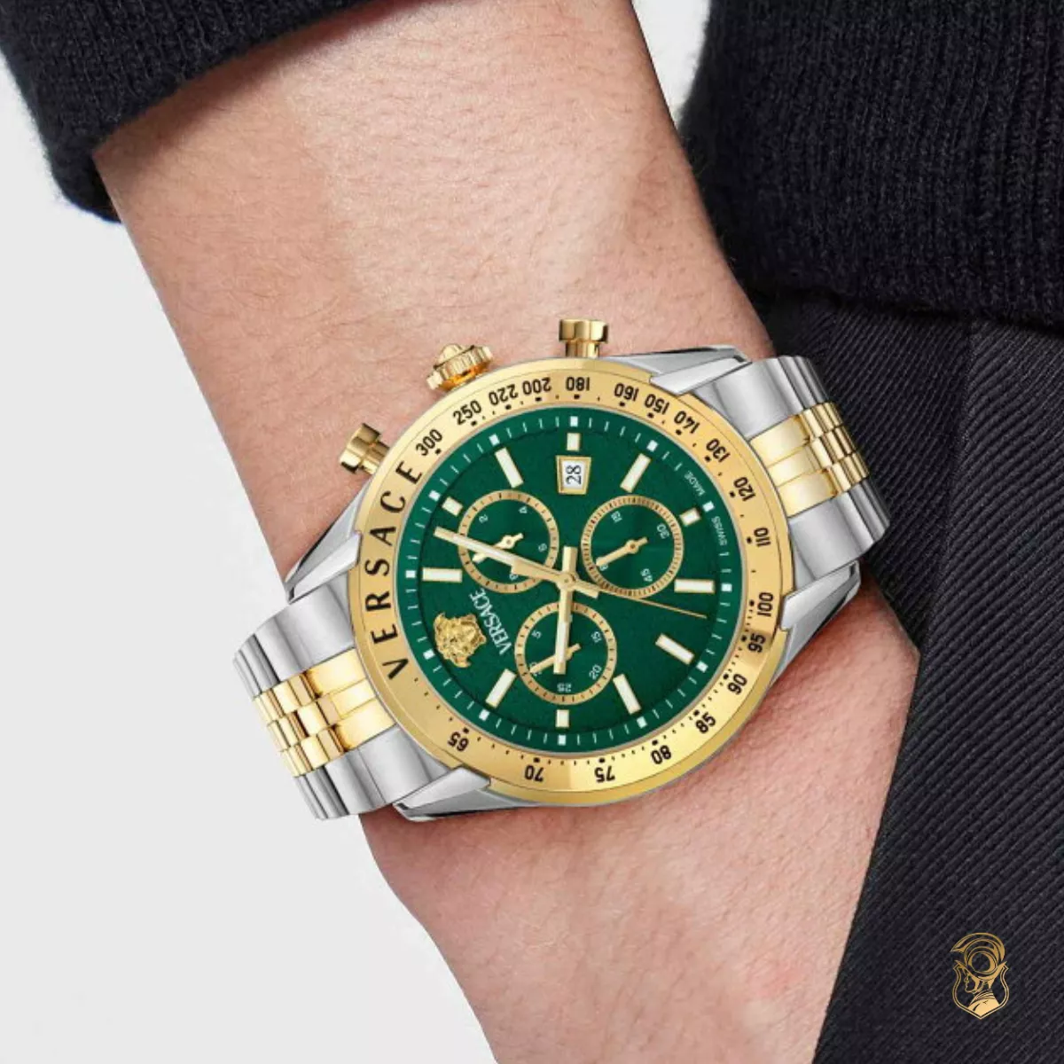 Versace Chrono Master Green Watch 44mm