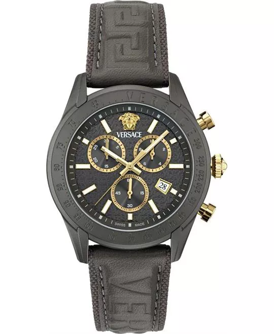 Versace Chrono Master Gunmetal Watch 44mm