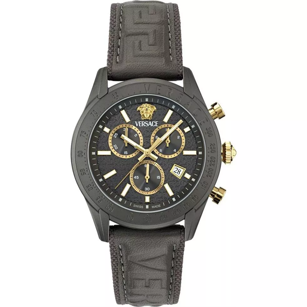 Versace Chrono Master Gunmetal Watch 44mm