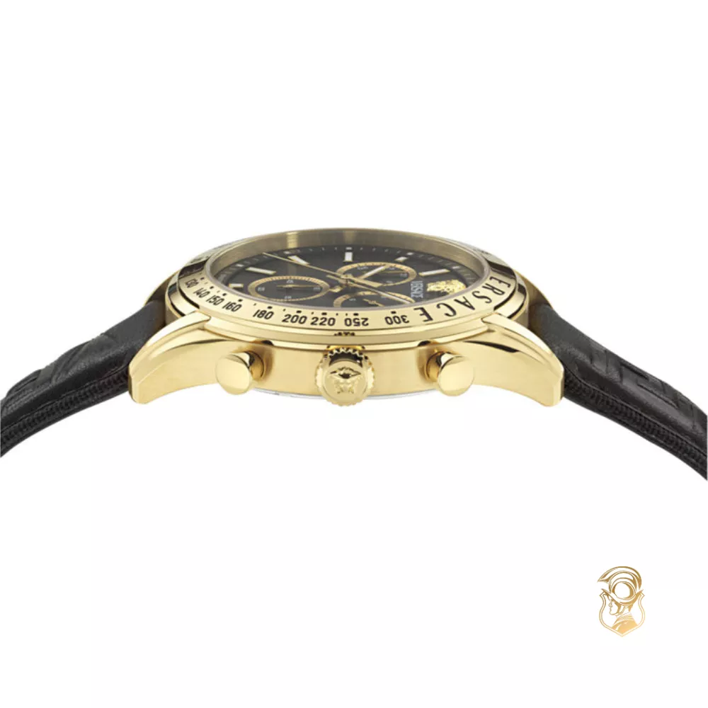 Versace Chrono Master Leather Watch 44mm