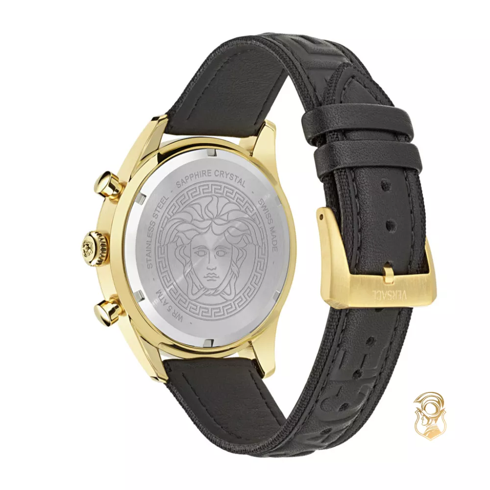 Versace Chrono Master Leather Watch 44mm