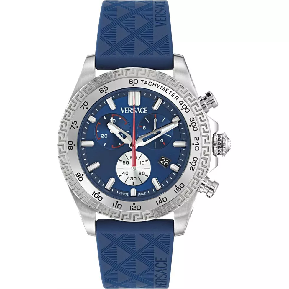 Versace Chronograph Blue-Tone Watch 44mm 