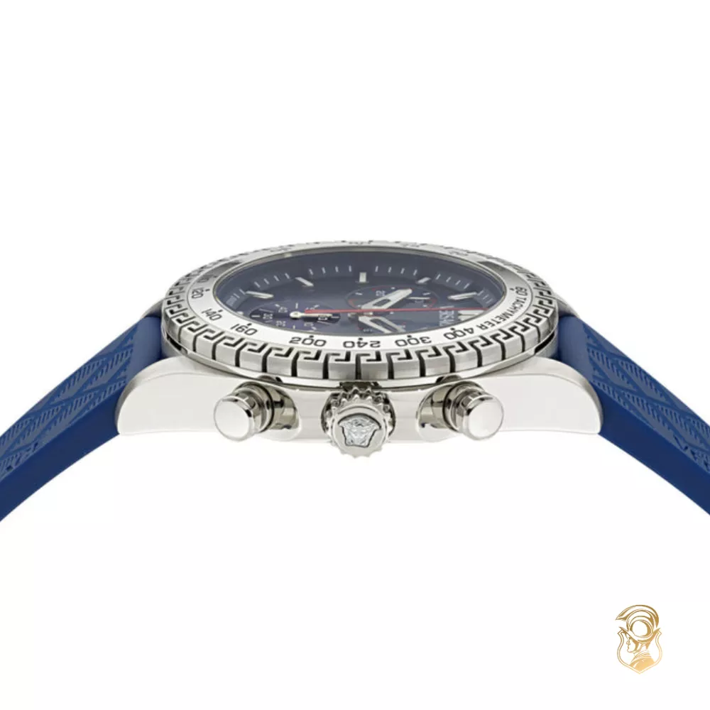 Versace Chronograph Blue-Tone Watch 44mm 