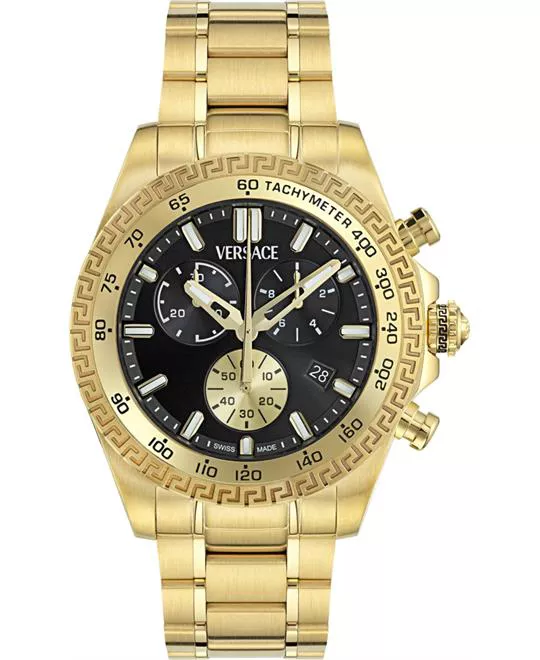 Versace Chronograph Gold-Tone Watch 44mm