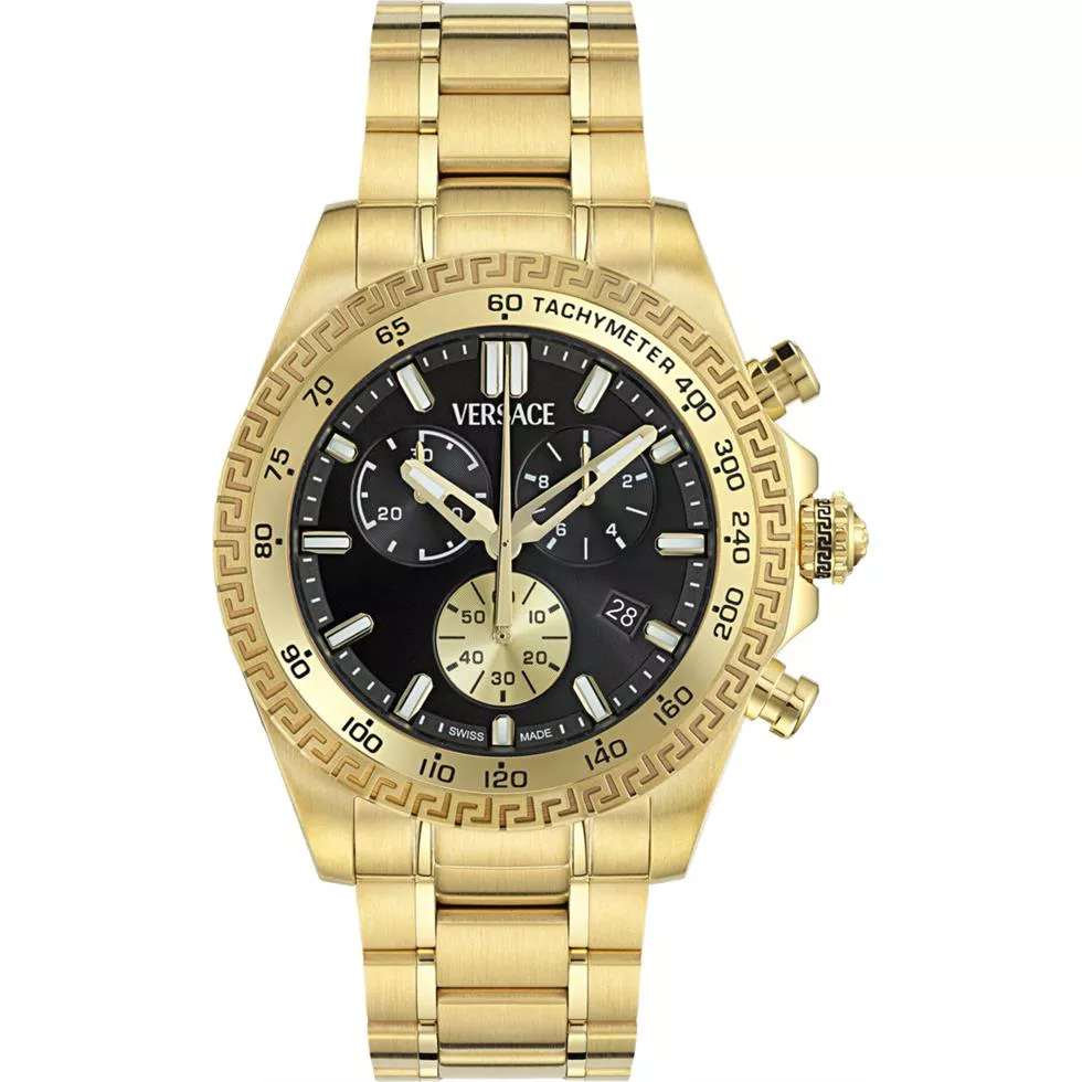 Versace Chronograph Gold-Tone Watch 44mm