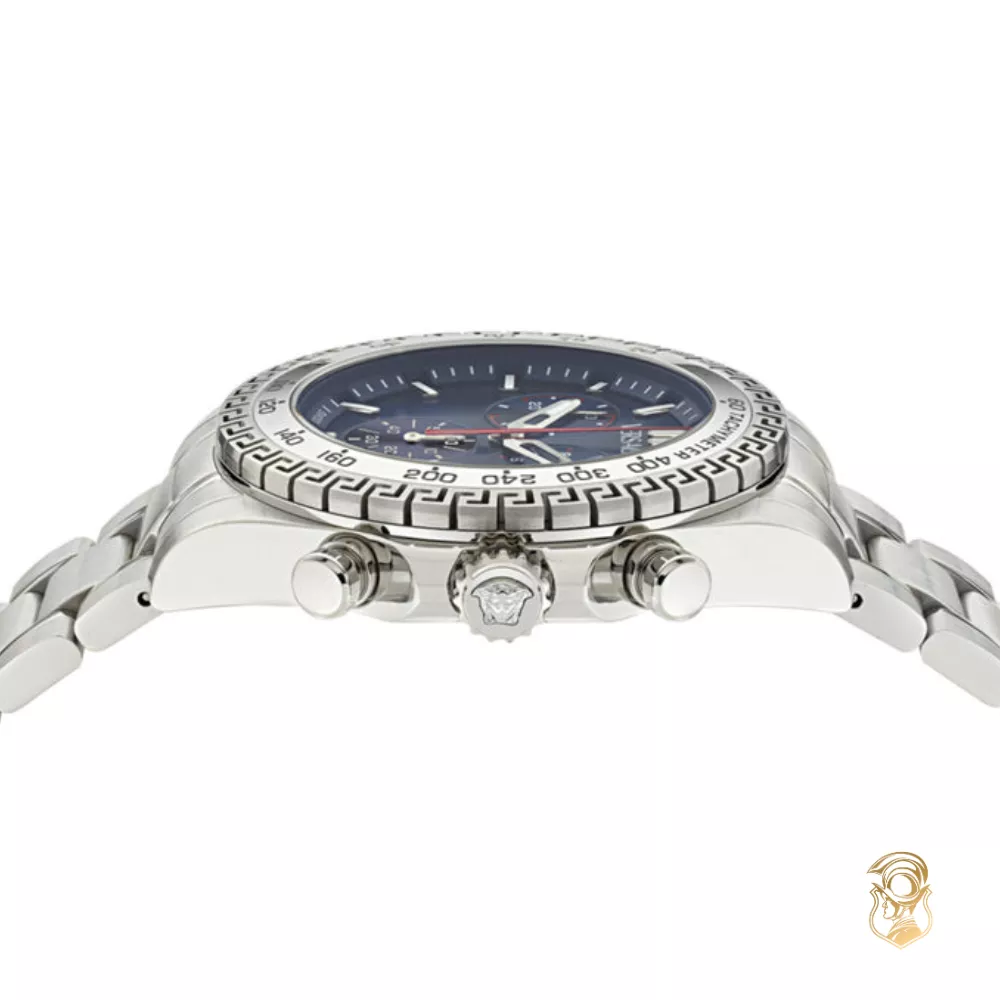 Versace Chronograph Blue -Tone Watch 44mm