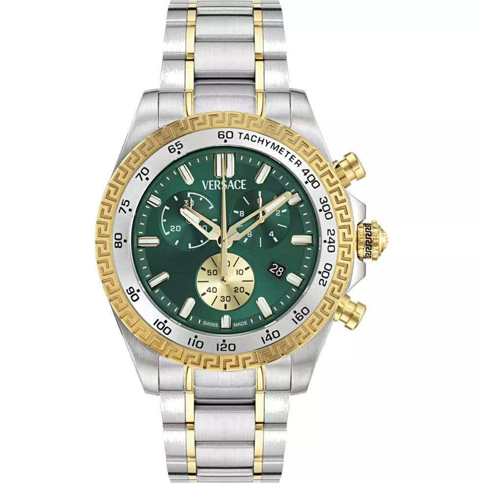 Versace Chronograph Green -Tone Watch 44mm