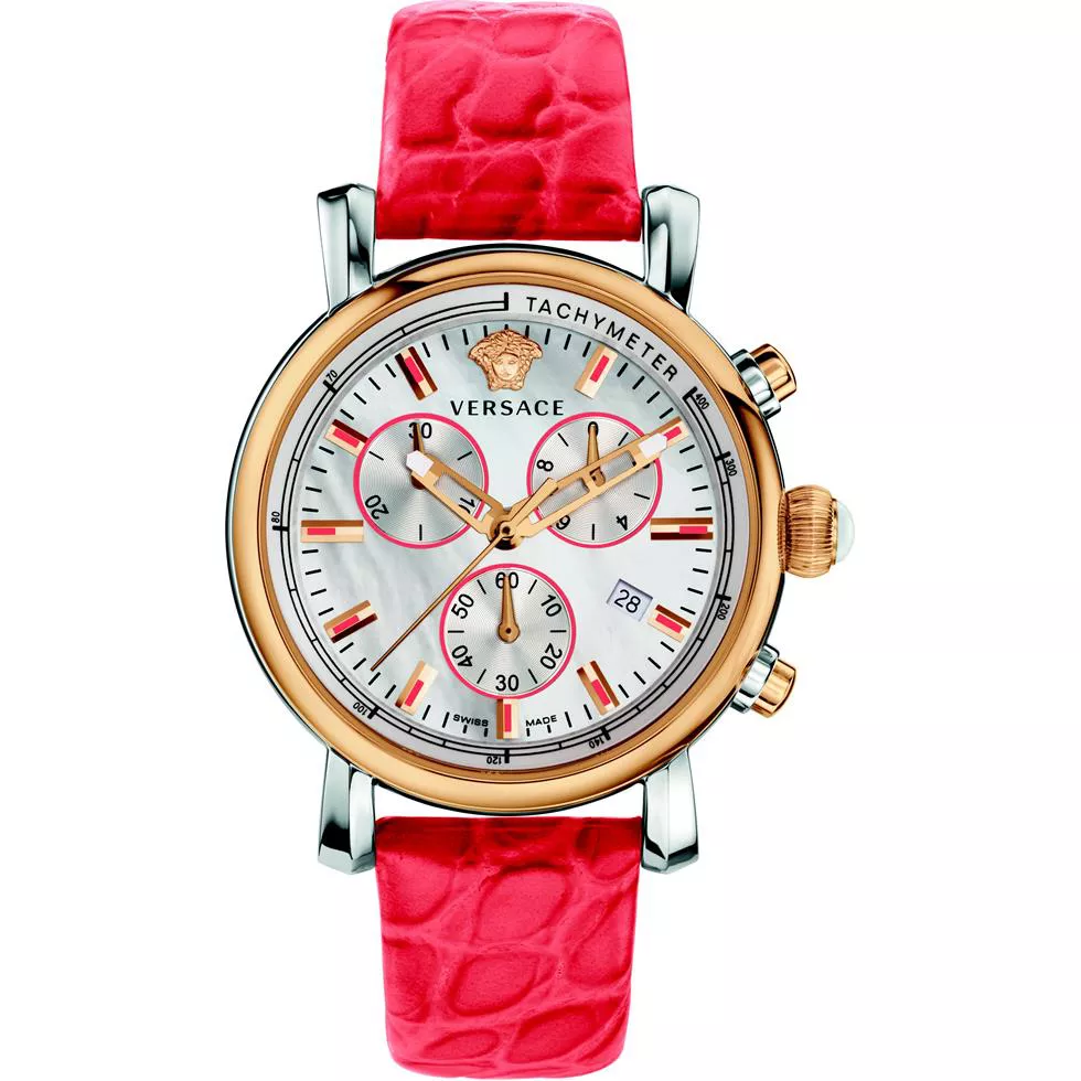Versace Day Glam 2-Tone Red Watch 38mm