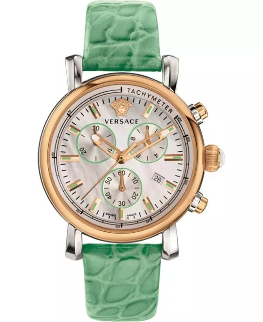 Versace Day Glam Chronograph MOP Watch 37mm