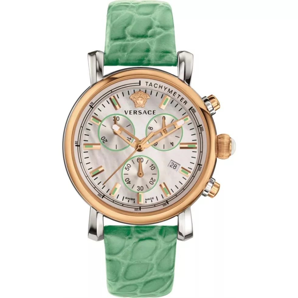 Versace Day Glam Chronograph MOP Watch 37mm