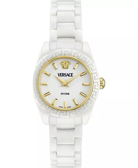 Versace DV One White Tone Watch 28mm