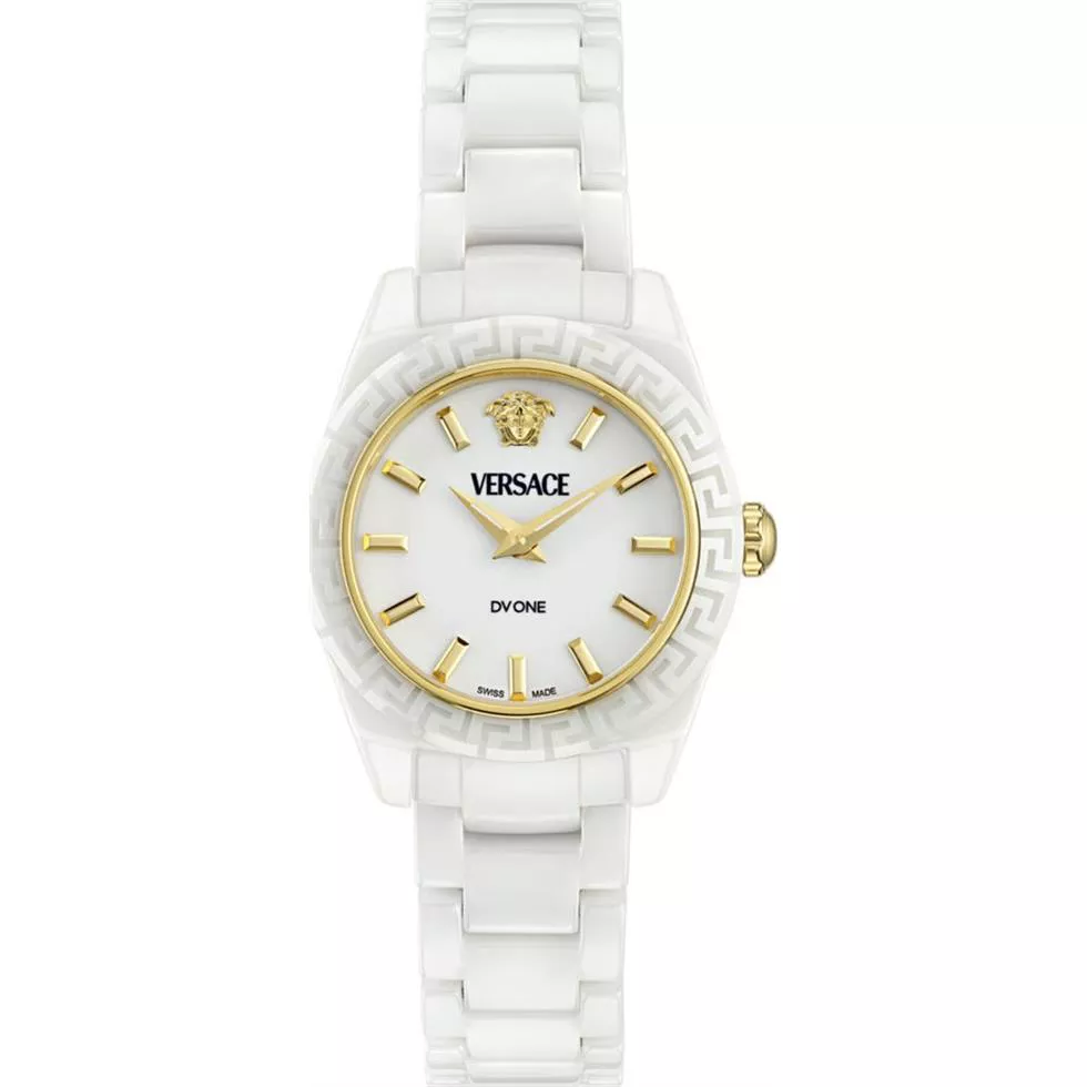 Versace DV One White Tone Watch 28mm