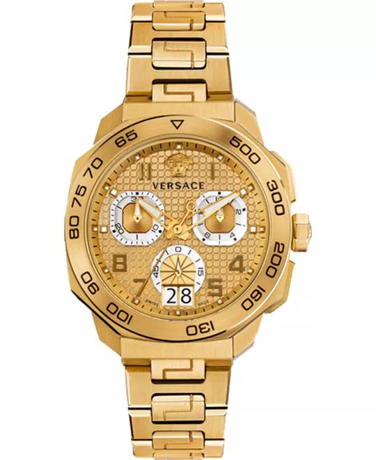 Versace Dylos Chrono Swiss Watch 44mm