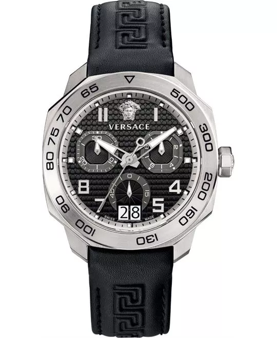 Versace Dylos Chrono Swiss Quartz Watch 44mm