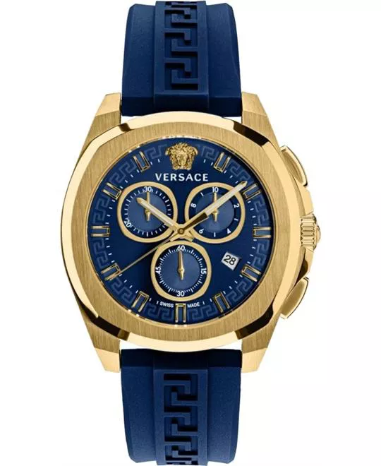 Versace Geo Chronograph Blue Watch 43mm