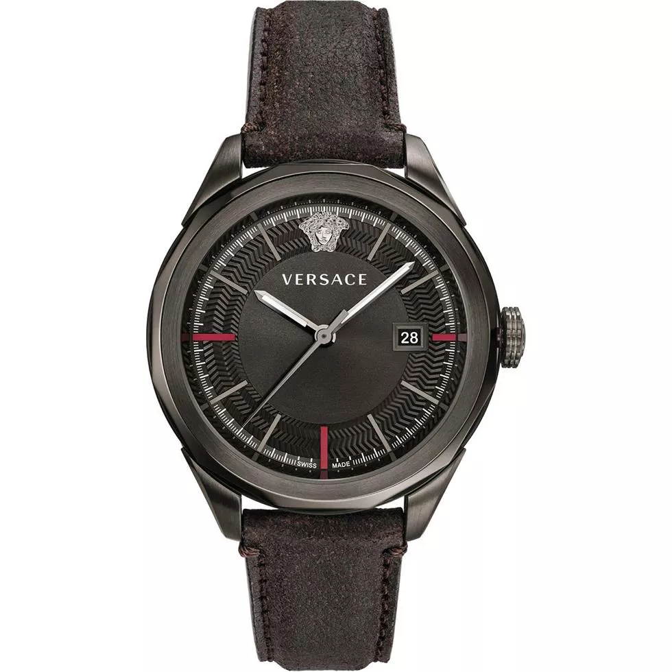 Versace Glaze Black Swiss Watch 43mm