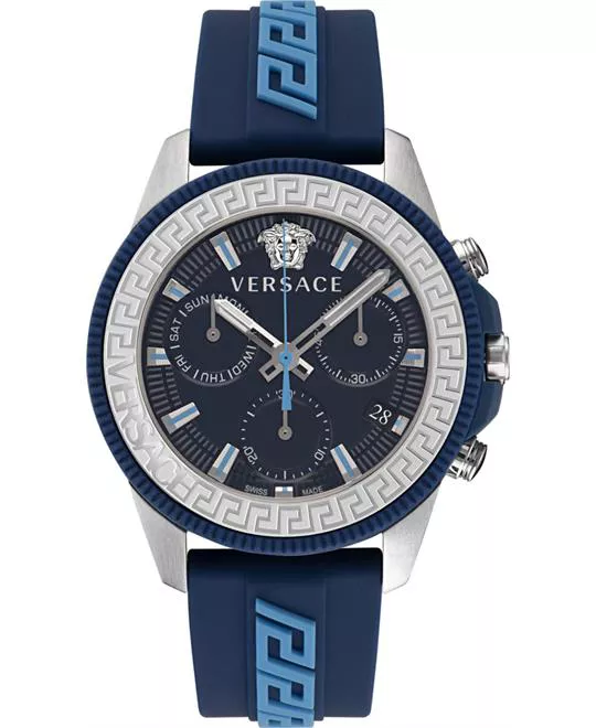 Versace Greca Action Chrono Silicone Watch 42MM