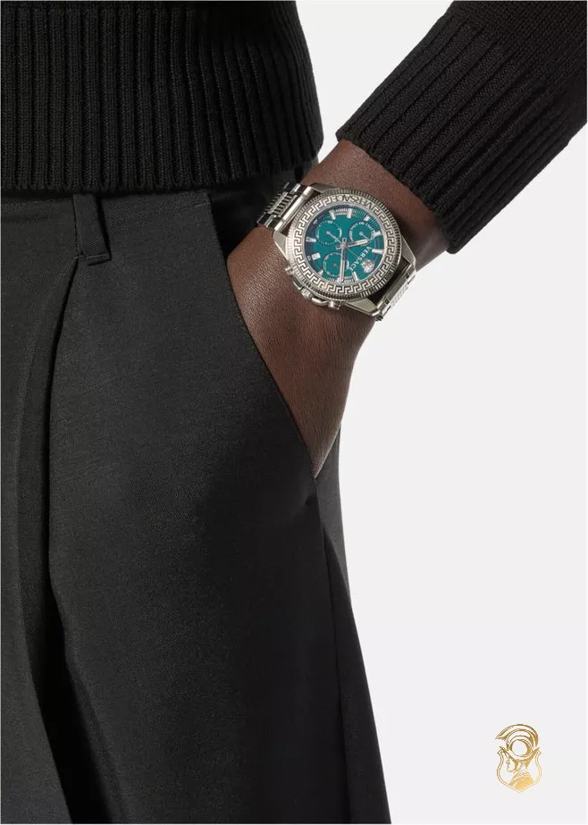 Versace Greca Action Chrono Silicone Watch 45MM