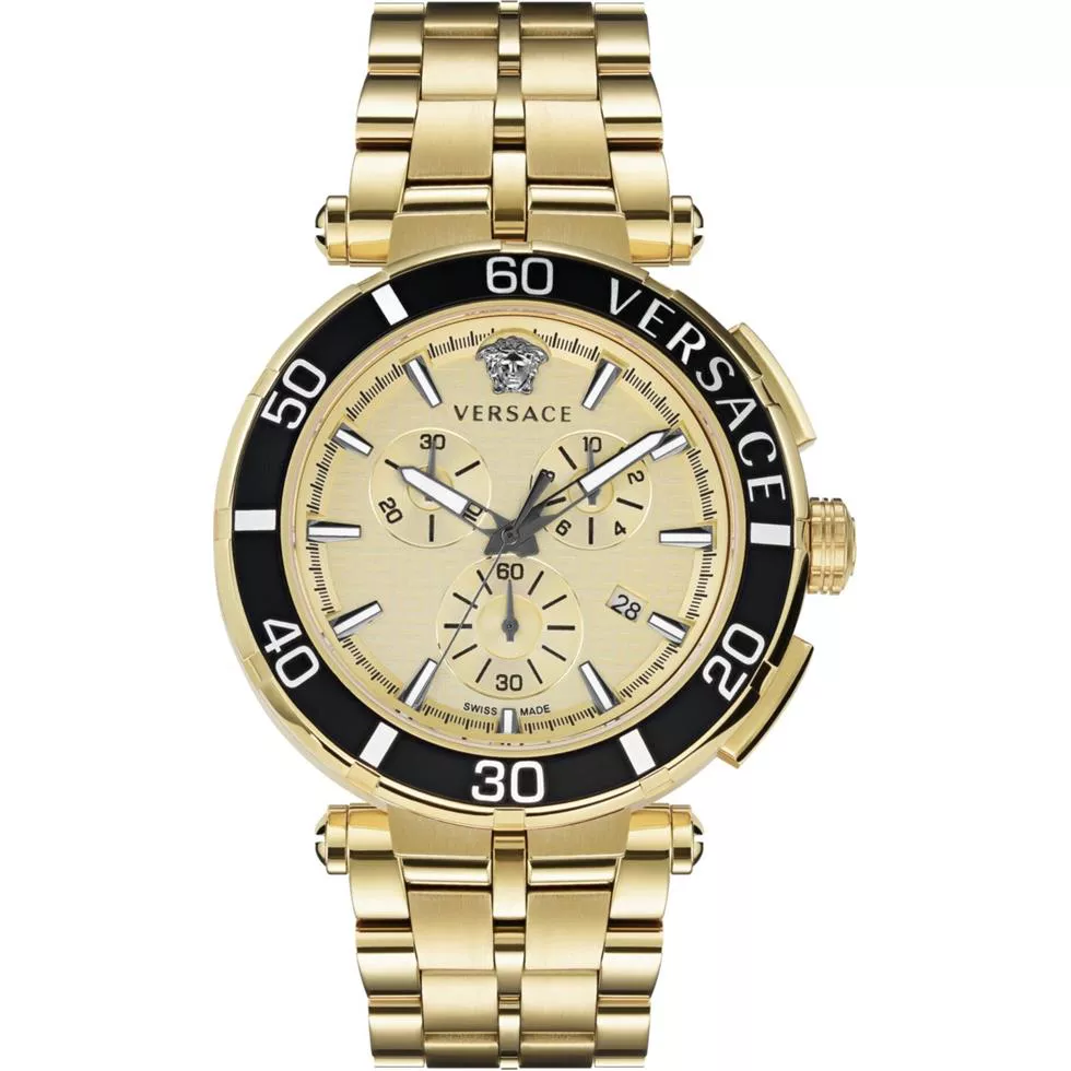 Versace Greca Chrono Bracelet Watch 45mm 