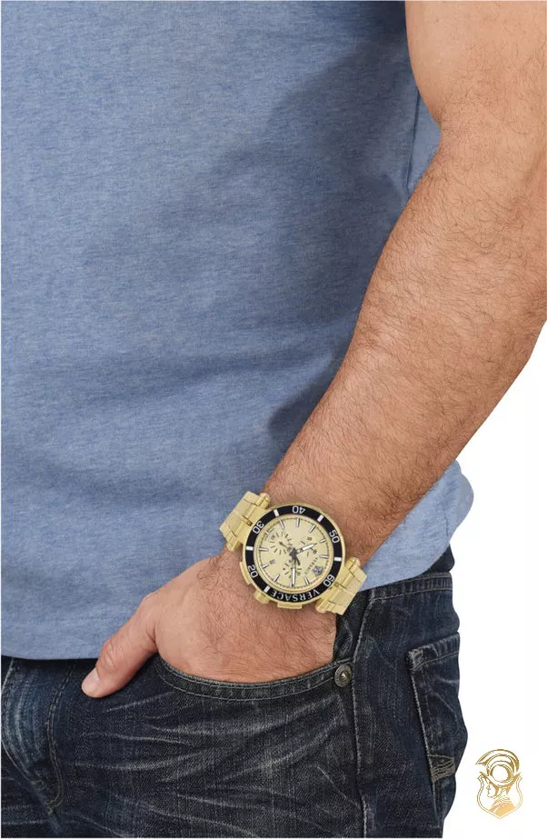 Versace Greca Chrono Bracelet Watch 45mm 