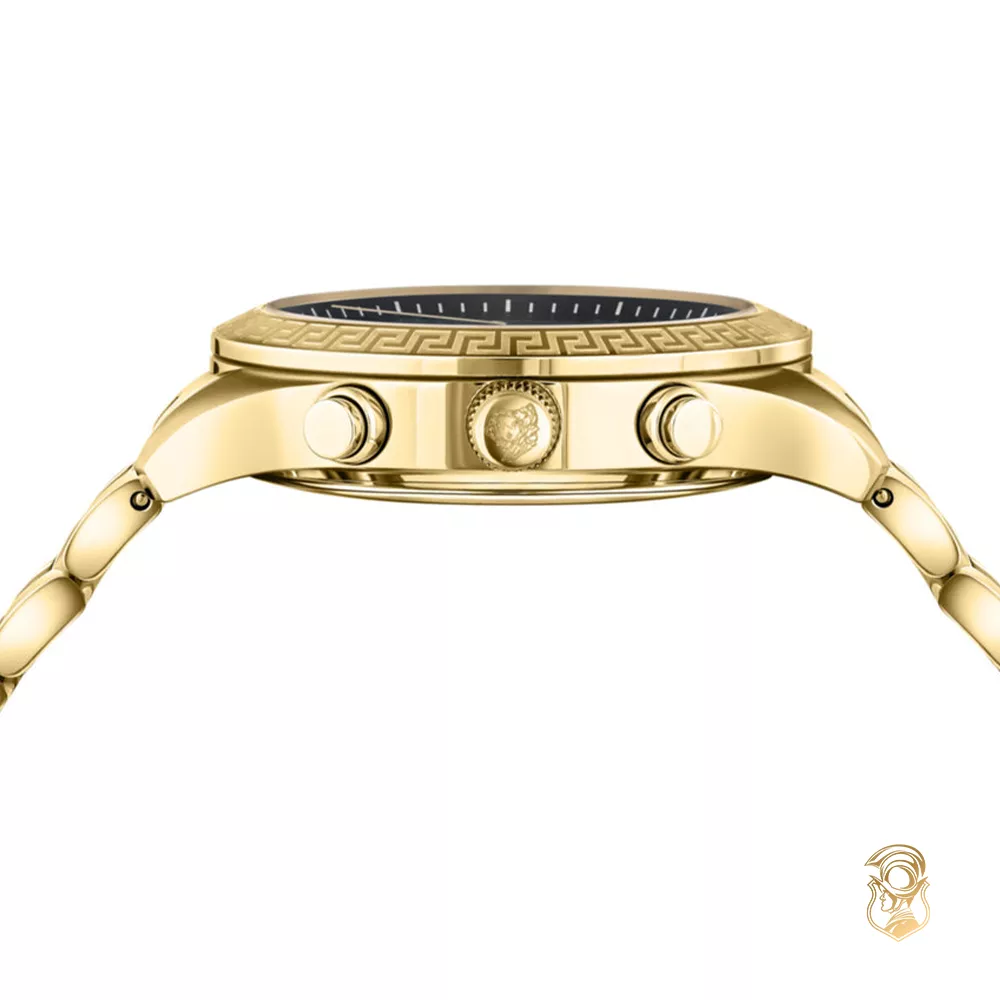 Versace Greca Chrono Gold Tone Watch 40mm