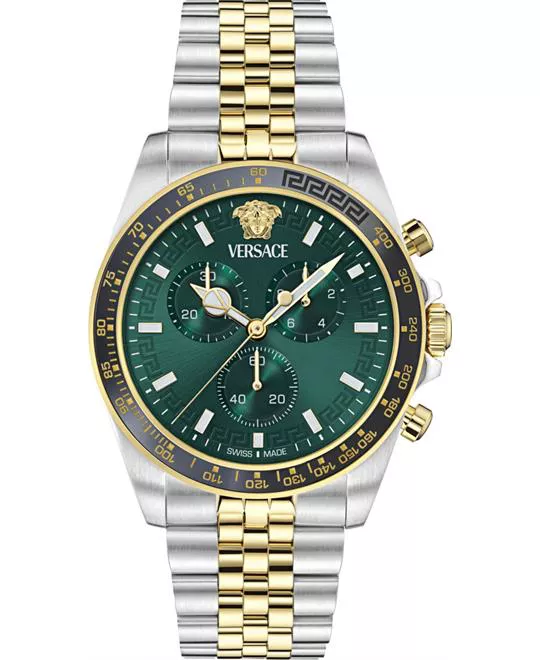 Versace Greca Chrono Wave Bracelet Watch 43mm