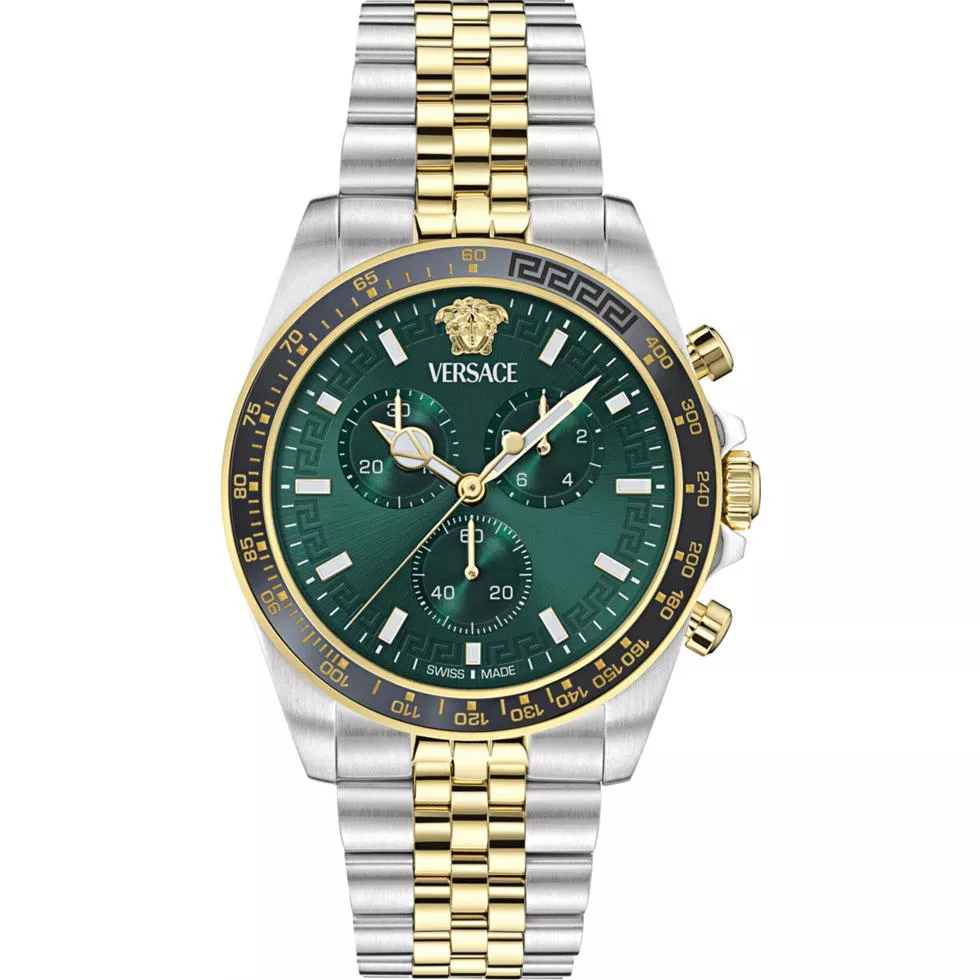 Versace Greca Chrono Wave Bracelet Watch 43mm