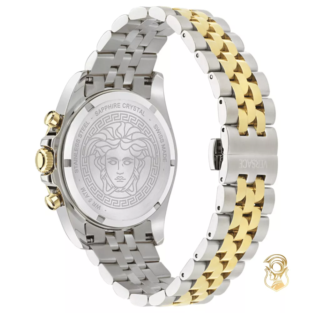 Versace Greca Chrono Wave Bracelet Watch 43mm