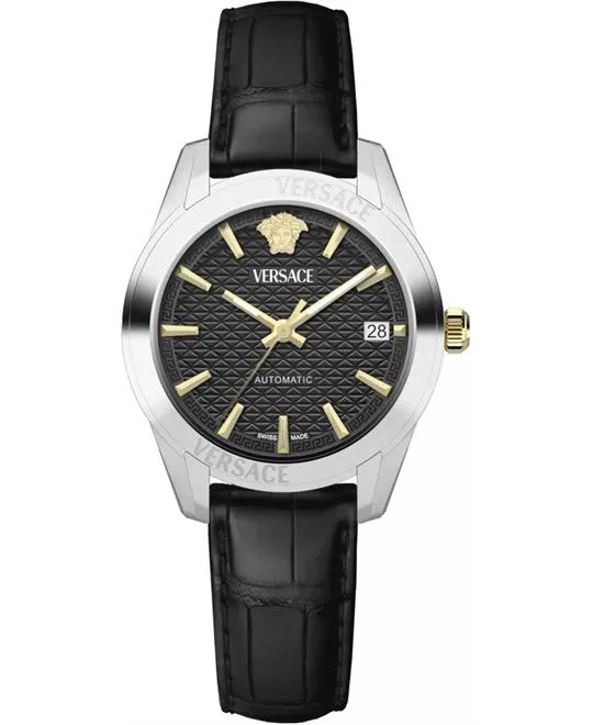 Versace Greca Classic Automatic Black Dial Watch 35mm