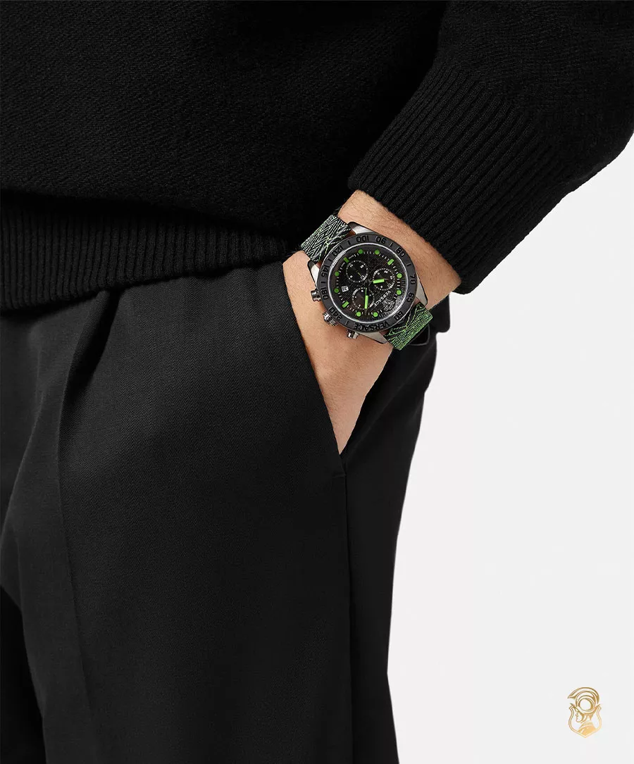 Versace Greca Dome Chrono Watch 43mm