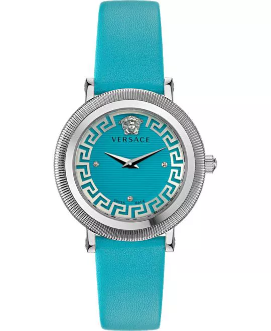 Versace Greca Flourish Blue Tone Watch 35mm