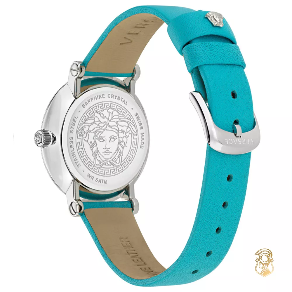 Versace Greca Flourish Blue Tone Watch 35mm