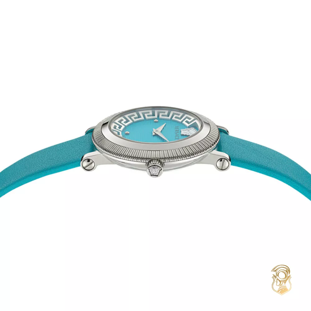 Versace Greca Flourish Blue Tone Watch 35mm