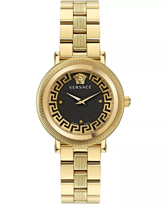 Versace Greca Flourish Gold Tone Watch 35mm