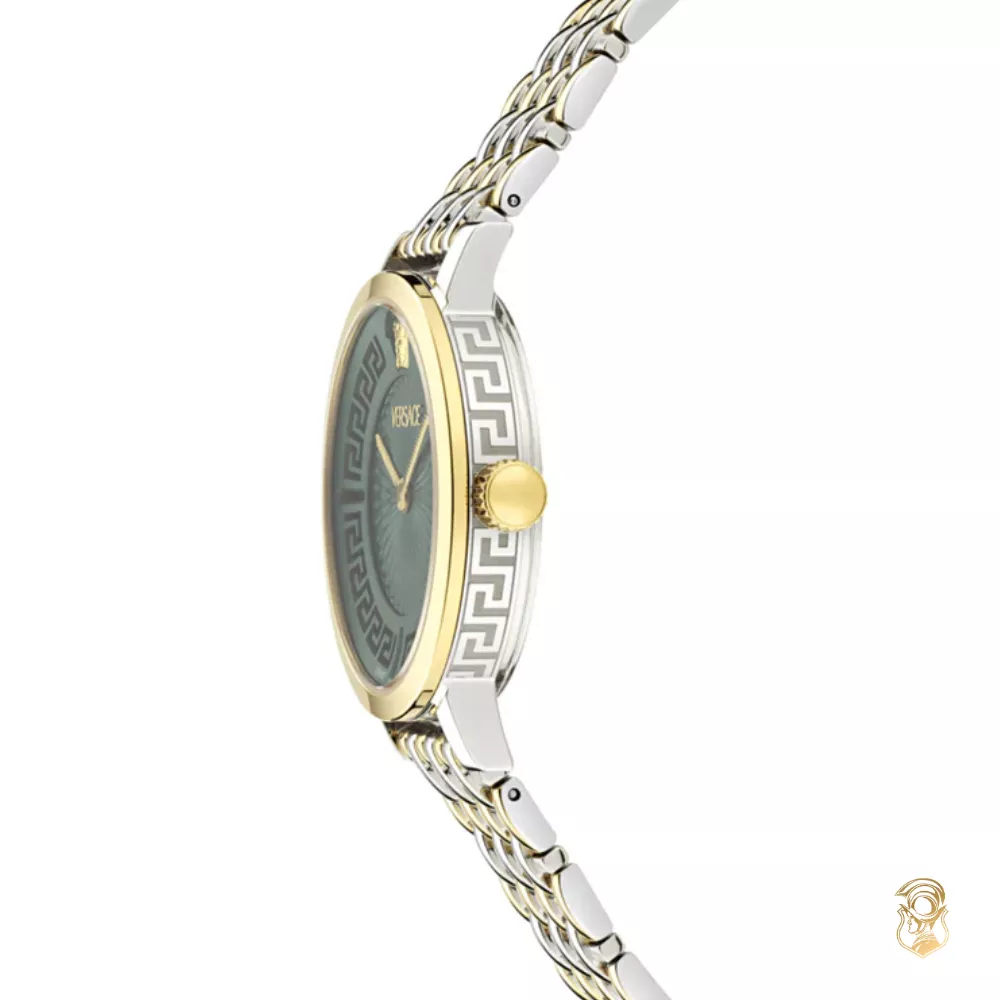 Versace Greca Fortuna Bracelet Green Watch 35mm