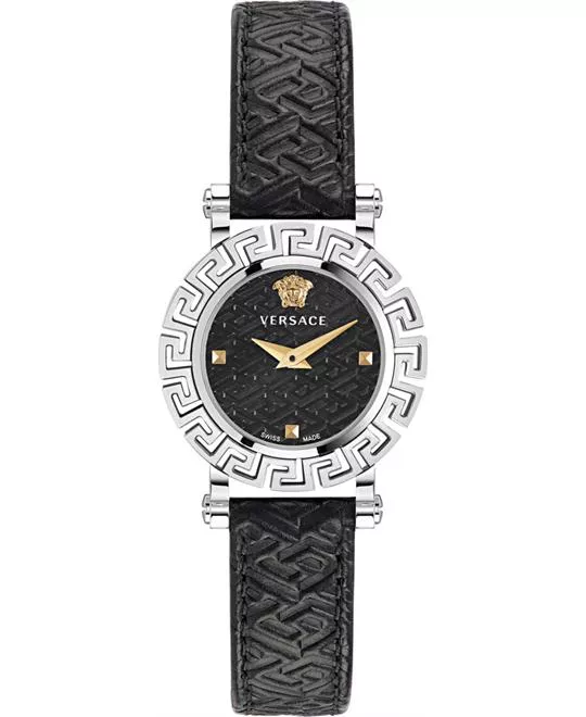 VERSACE Greca Glam Leather Watch 30mm
