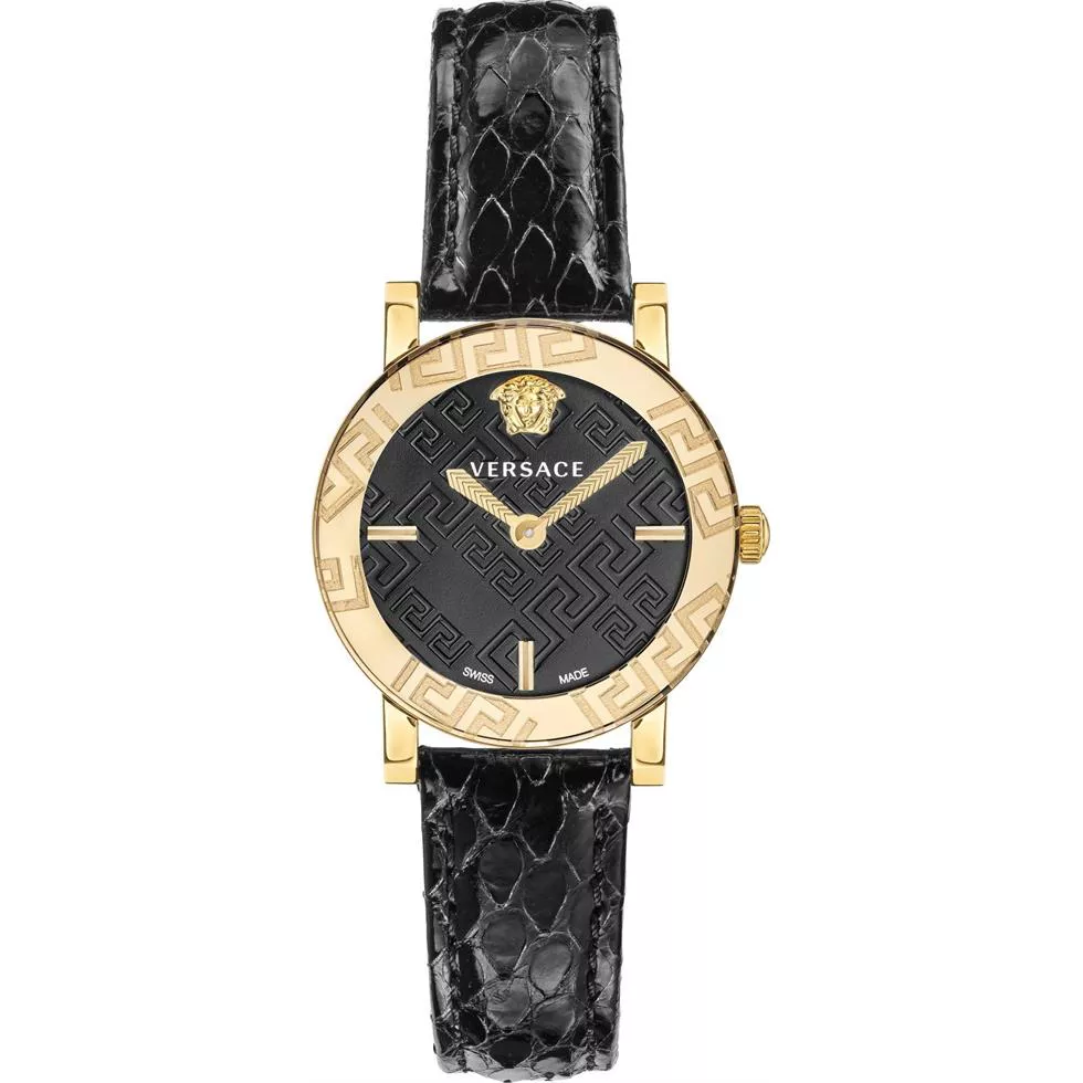 Versace Greca Glass Leather Watch 32mm