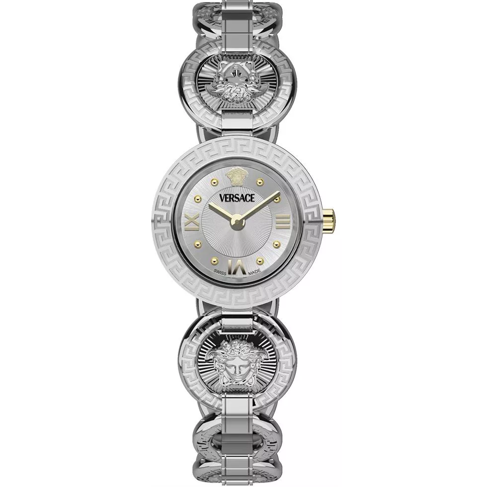 Versace Greca Jewel Quartz Silver Dial Watch 28mm