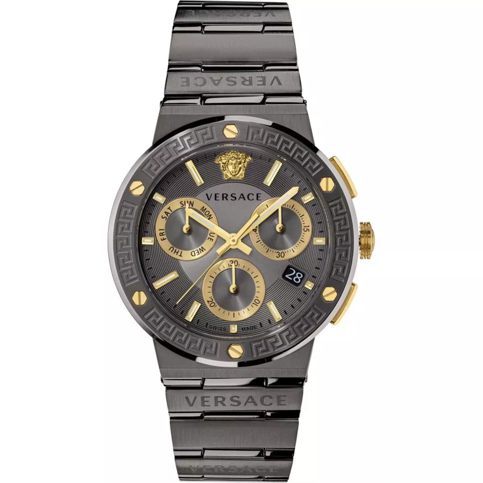 Versace Greca Logo Chronograph Watch 43mm