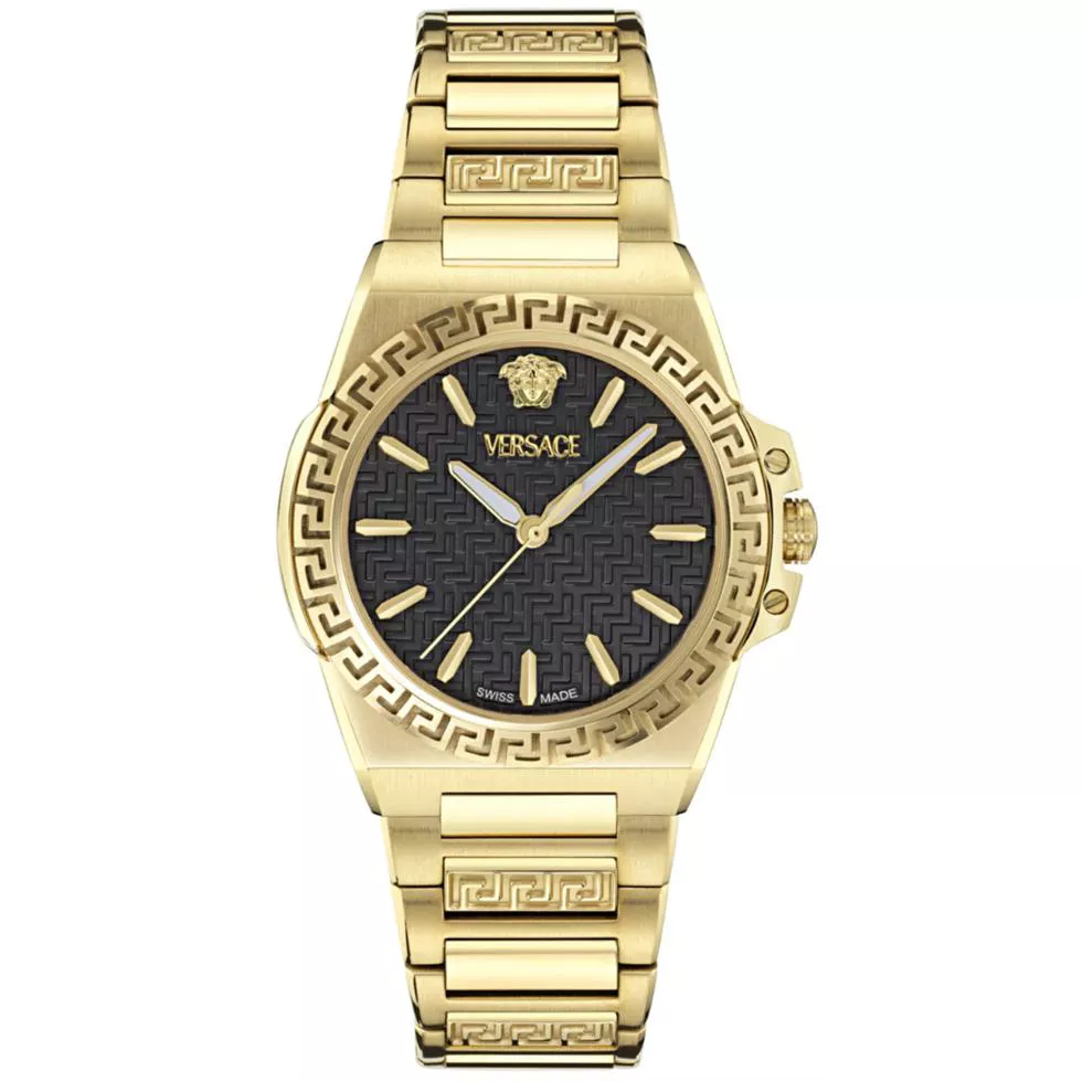 Versace Greca Reaction Bracelet Black Watch 38mm