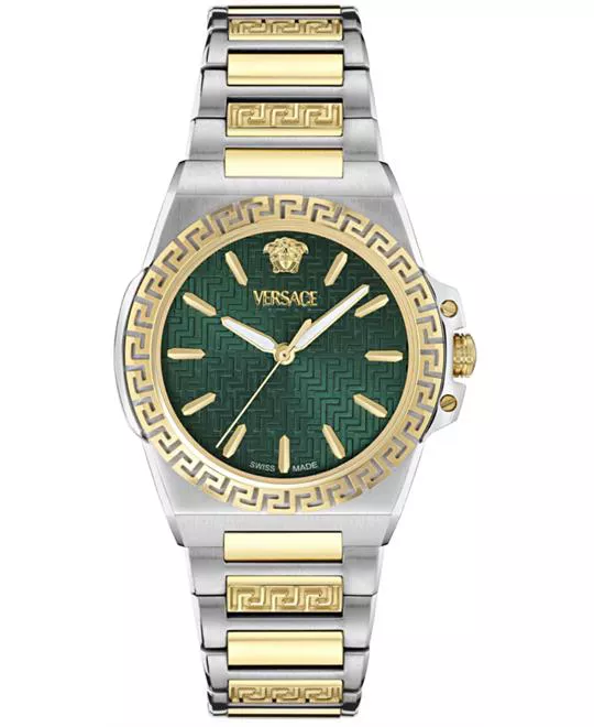 Versace Greca Reaction Bracelet Green Watch 38mm